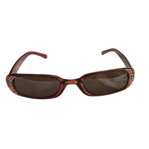 Fossil Dazzle Sunglasses PS3085 48-20-140 CatNo3 Rhinestones Brown FRAMES ONLY